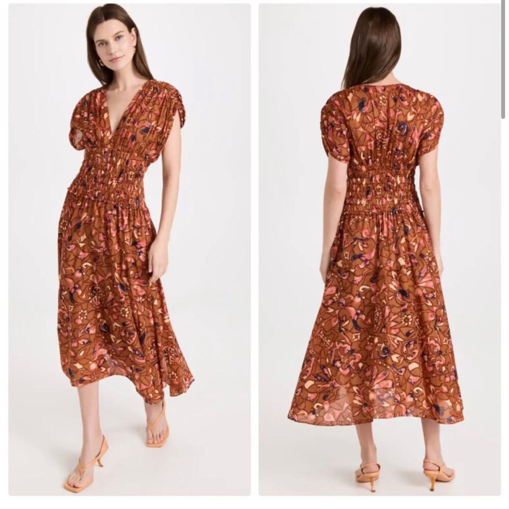 NEW A.L.C. Lucia Dress Bronze Tone Multi